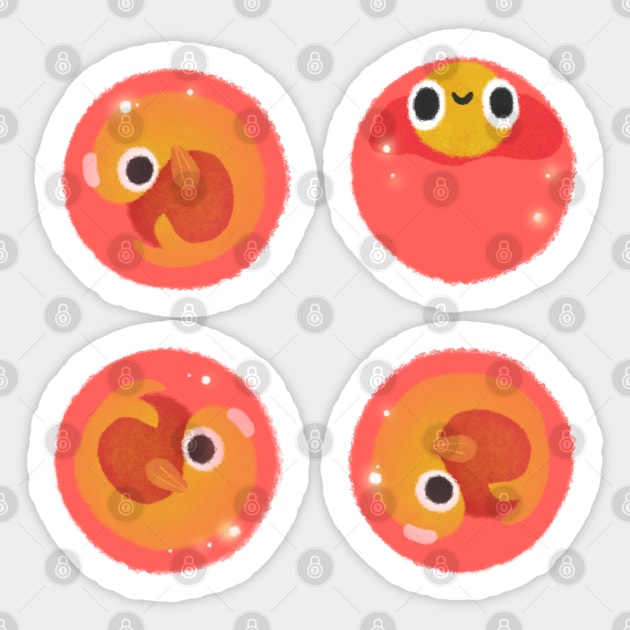 Salmon roe Sticker by pikaole